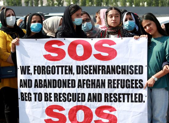 Kyrgyzstan Afghanistan Refugees Protest