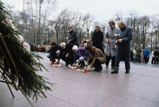 German Green Party delegation visit Soviet Union