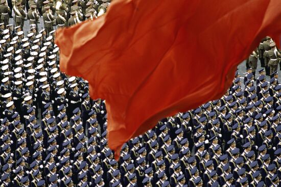 Red flag on Red Square