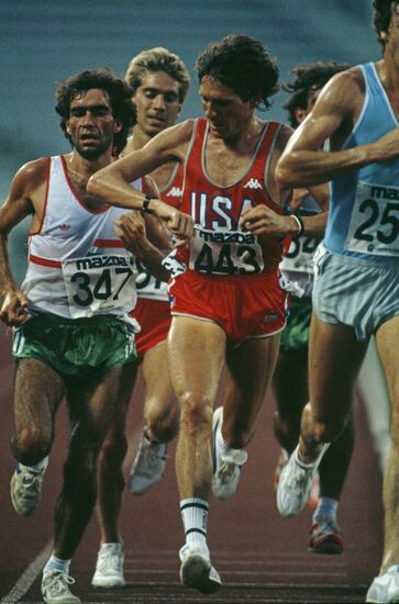 Track and field race during Goodwill Games