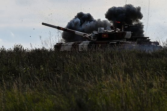 Russia Army Games Tank Biathlon