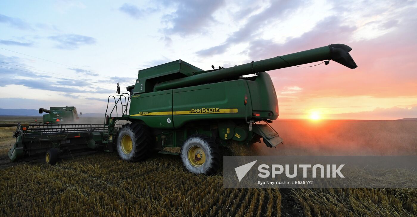 Russia Agriculture Cereals Harvesting