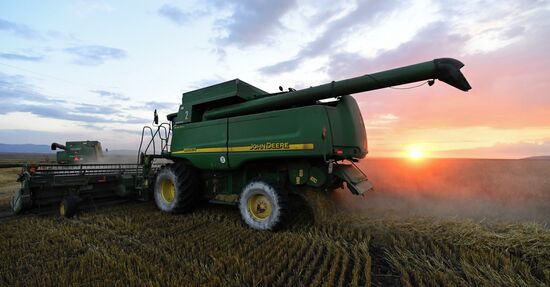 Russia Agriculture Cereals Harvesting