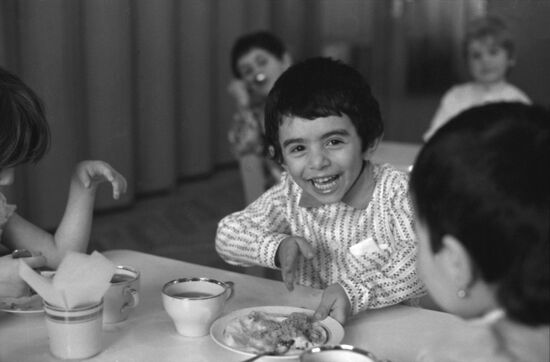 Armenian children that survived earthquake on December 7, 1988
