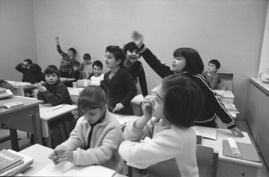 Armenian children that survived earthquake on December 7, 1988