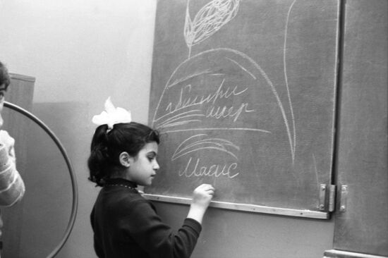 Armenian children that survived earthquake on December 7, 1988