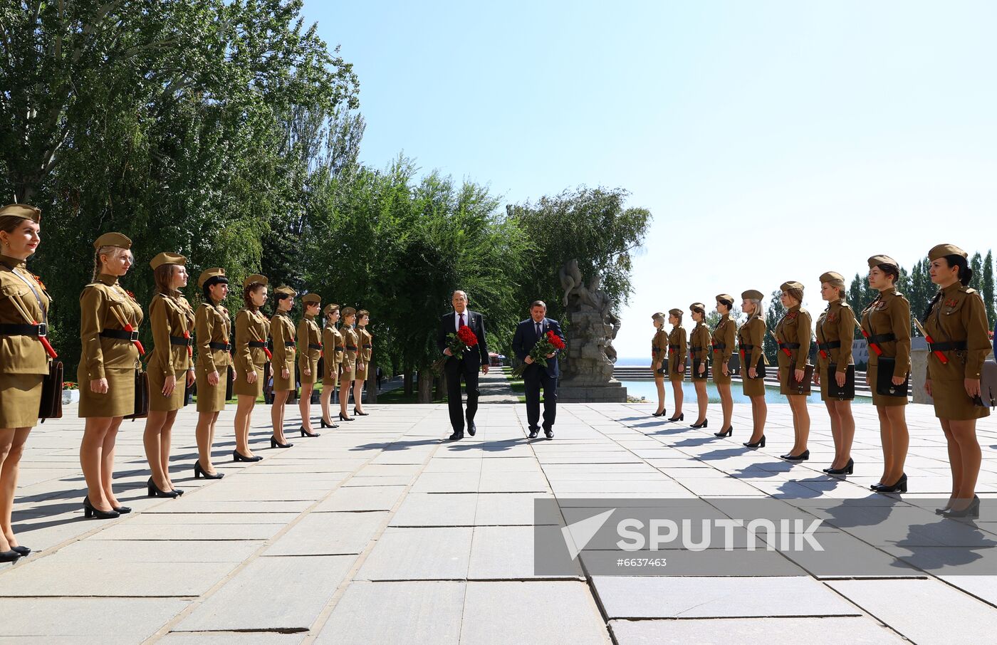 Russia WWII Standards Handing Over Ceremony