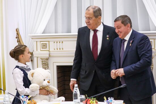 Russia WWII Standards Handing Over Ceremony