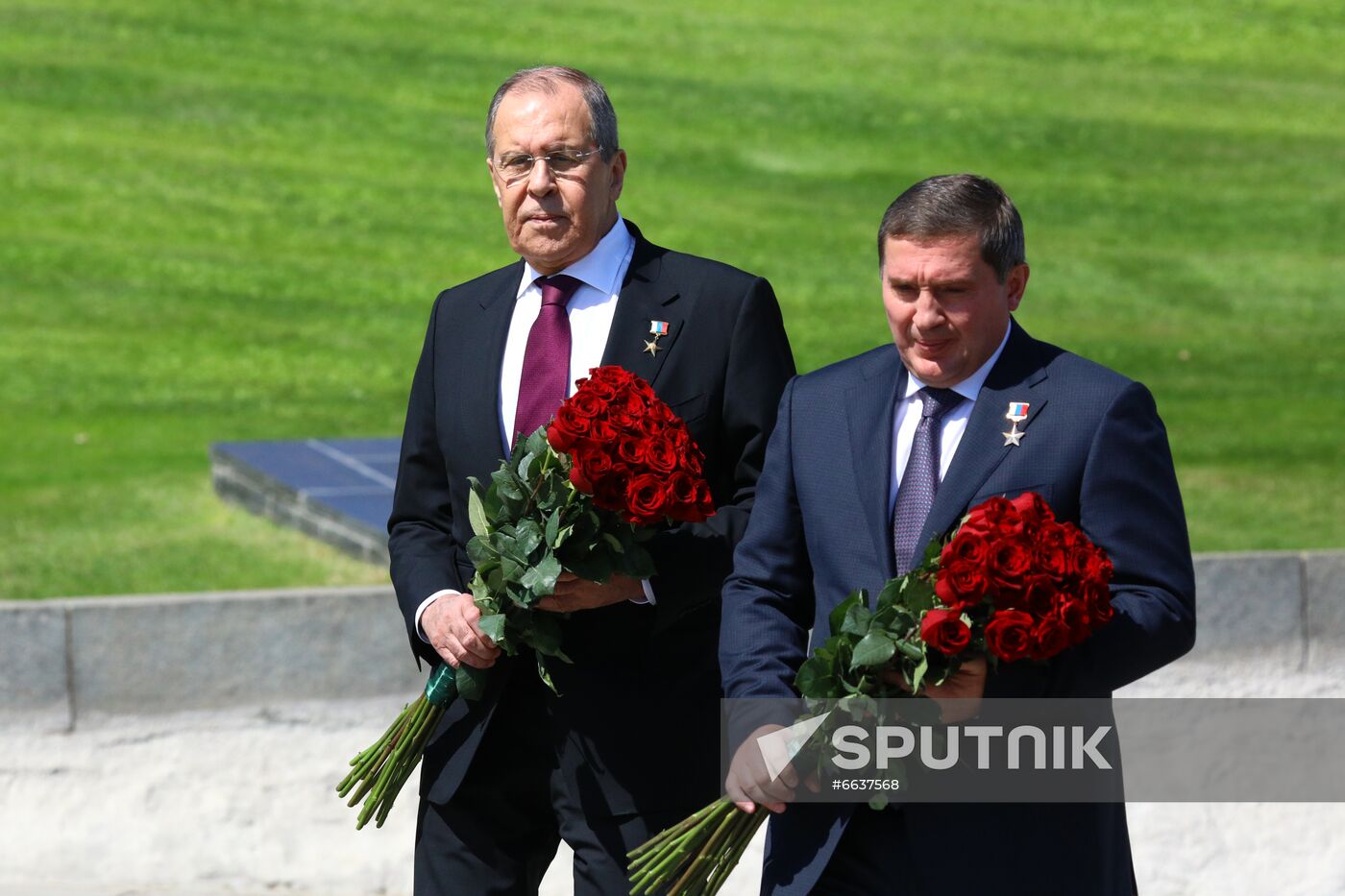 Russia WWII Standards Handing Over Ceremony