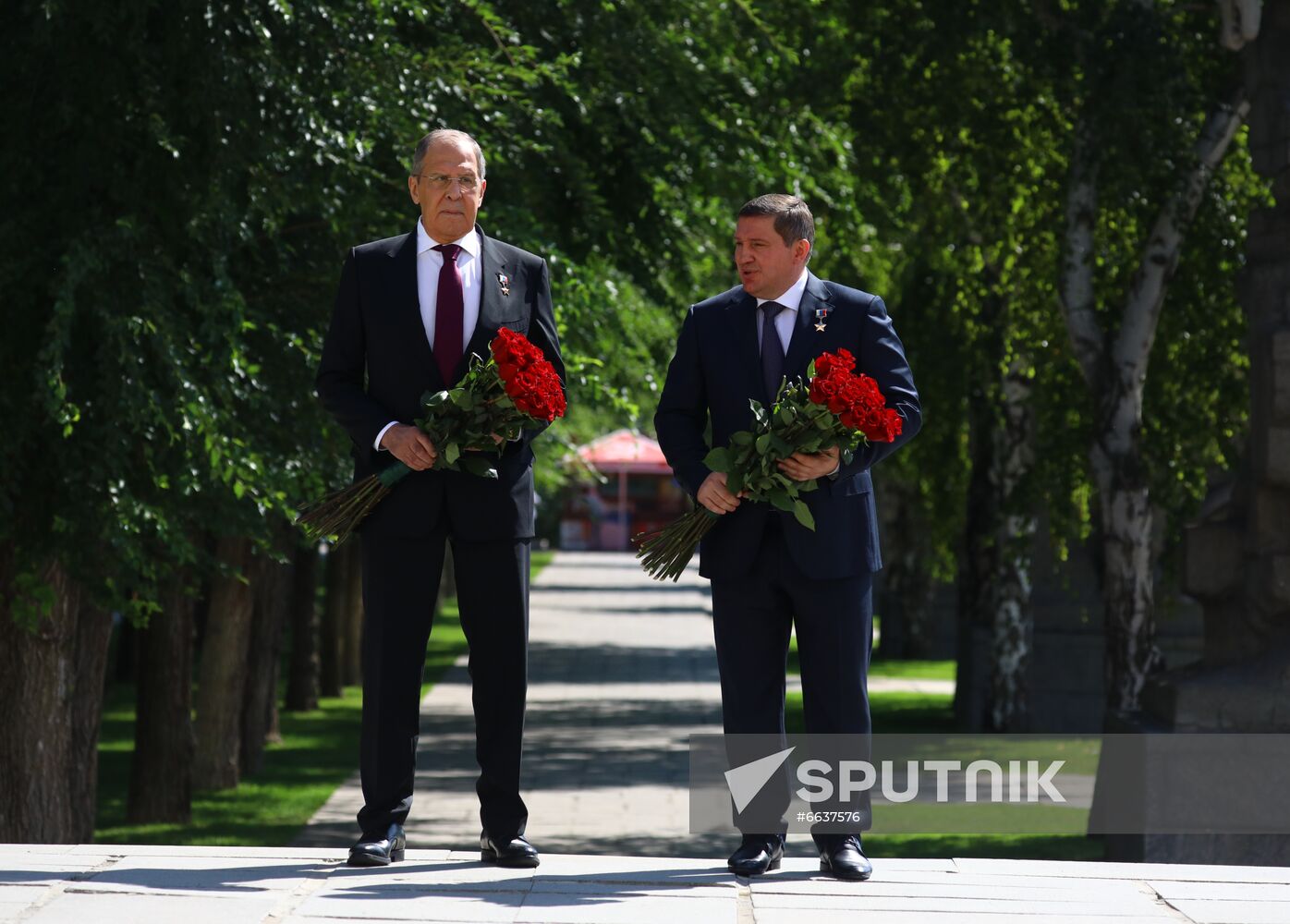 Russia WWII Standards Handing Over Ceremony