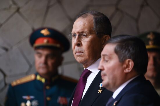 Russia WWII Standards Handing Over Ceremony