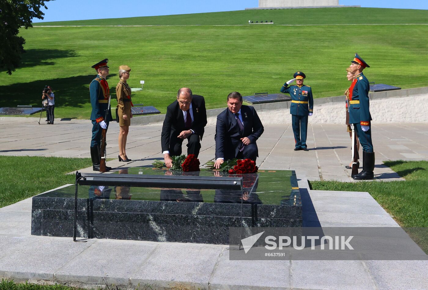 Russia WWII Standards Handing Over Ceremony