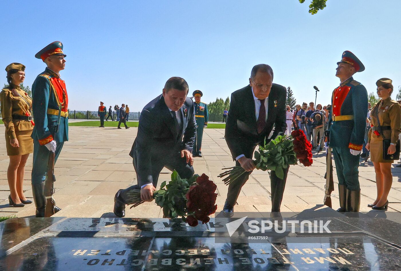 Russia WWII Standards Handing Over Ceremony