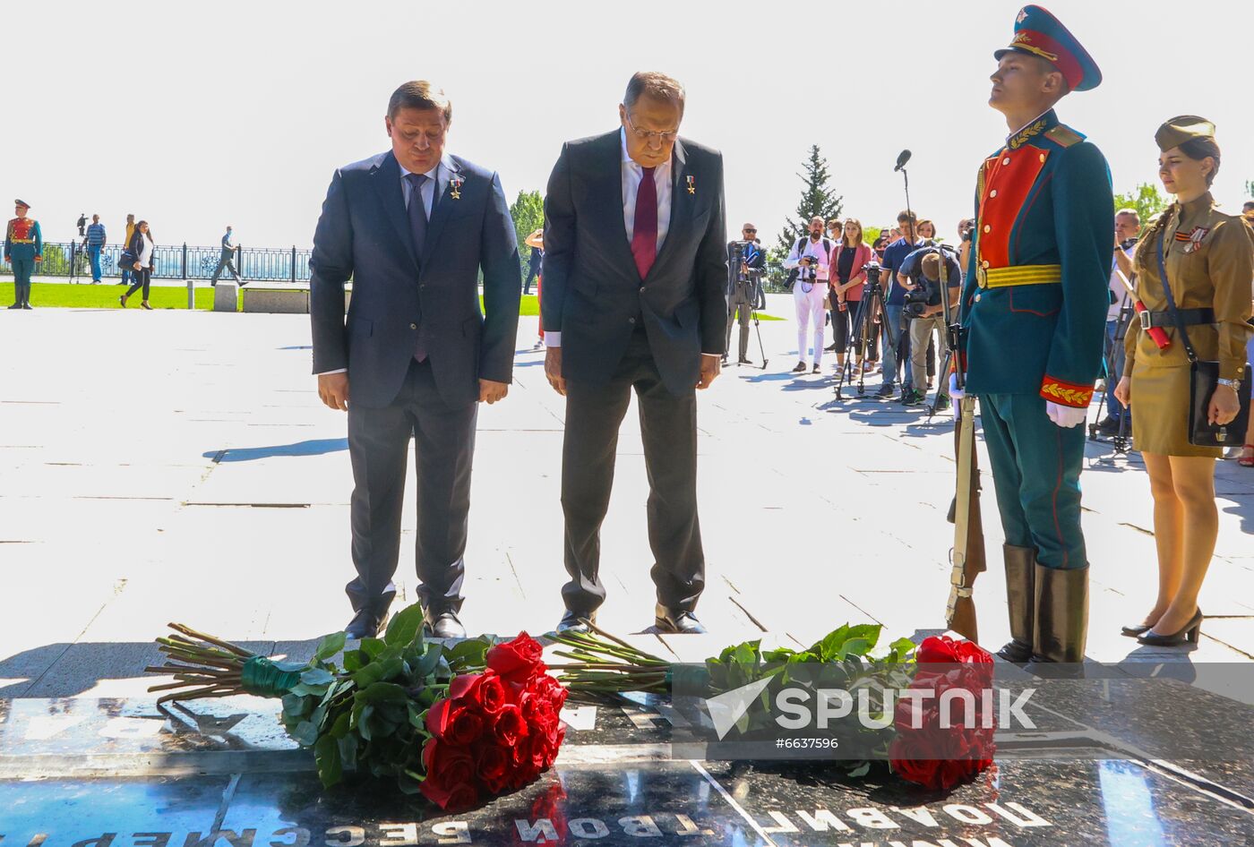 Russia WWII Standards Handing Over Ceremony