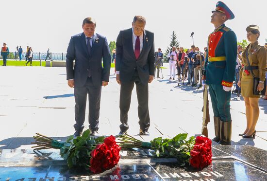 Russia WWII Standards Handing Over Ceremony