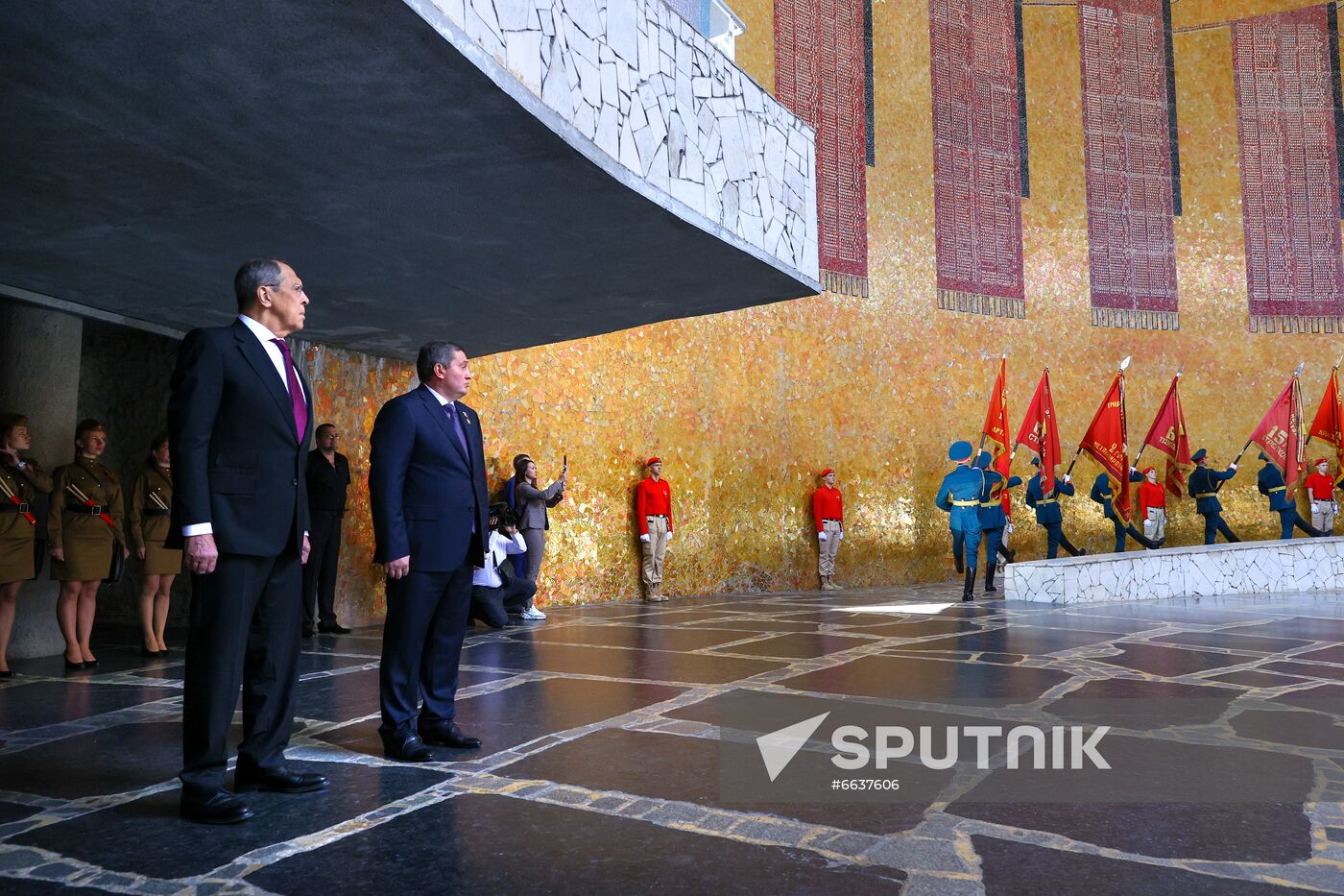 Russia WWII Standards Handing Over Ceremony