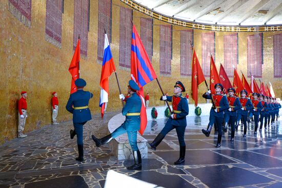 Russia WWII Standards Handing Over Ceremony