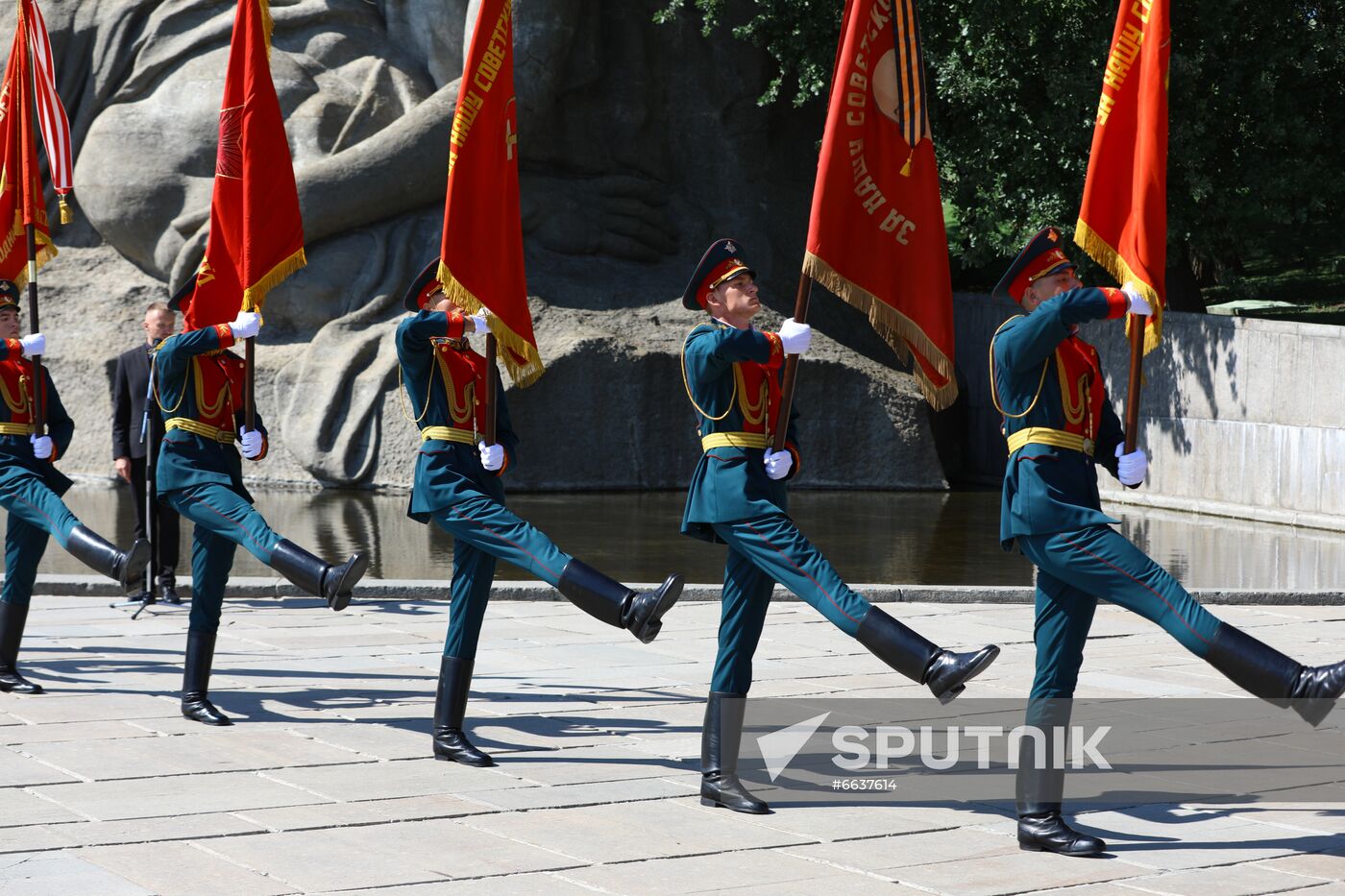 Russia WWII Standards Handing Over Ceremony