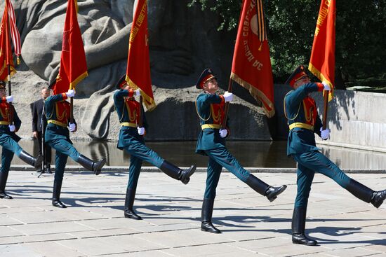 Russia WWII Standards Handing Over Ceremony