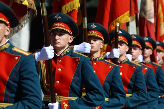 Russia WWII Standards Handing Over Ceremony