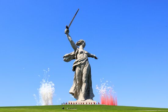 Russia WWII Standards Handing Over Ceremony