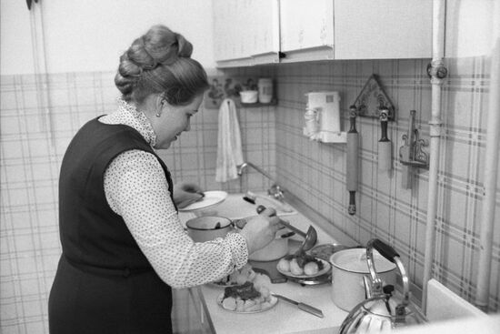 Alexandra Voznesenskaya, delegate of 27th USSR Communist Party Congress and Vladimir Chemical Plant operator