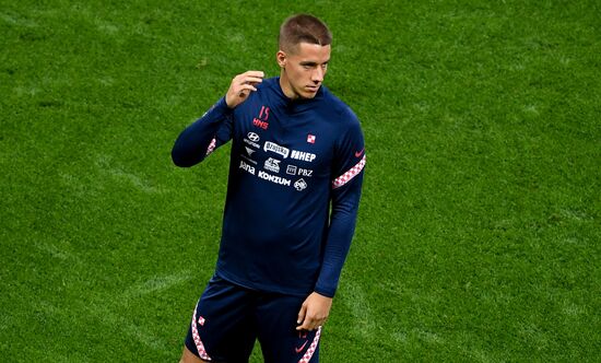 Russia Soccer World Cup 2022 Qualifiers Croatia Training