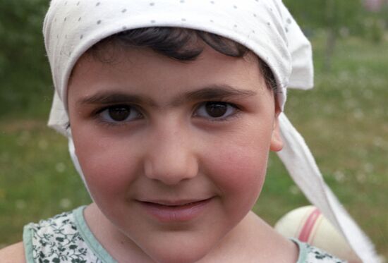 Children from Armenia at Polyana resort in Moscow Region