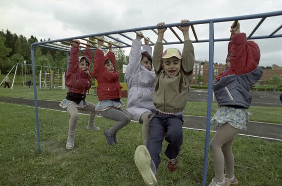 Children from Armenia at Polyana resort in Moscow Region