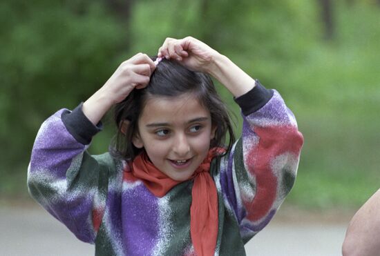 Children from Armenia at Polyana resort in Moscow Region