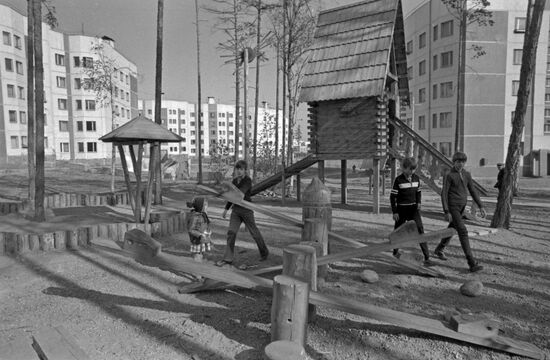 Developing town near Baikal-Amur Mainline
