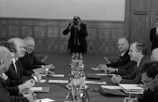 Dusan Sinigoj, President of Executive Council of Socialist Republic of Slovenia, visits USSR