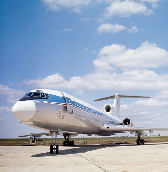 Soviet passenger Tupolev Tu-154 plane