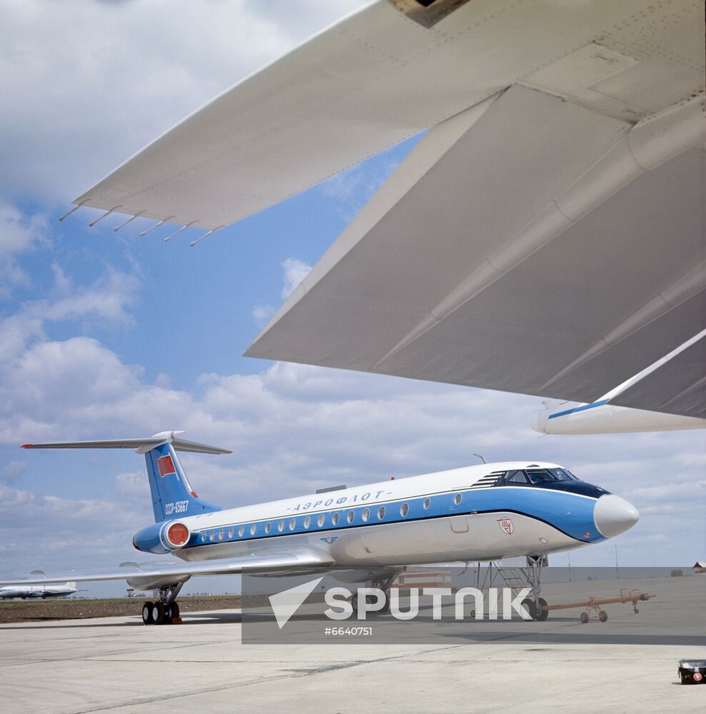 Soviet passenger Tupolev Tu-154 plane