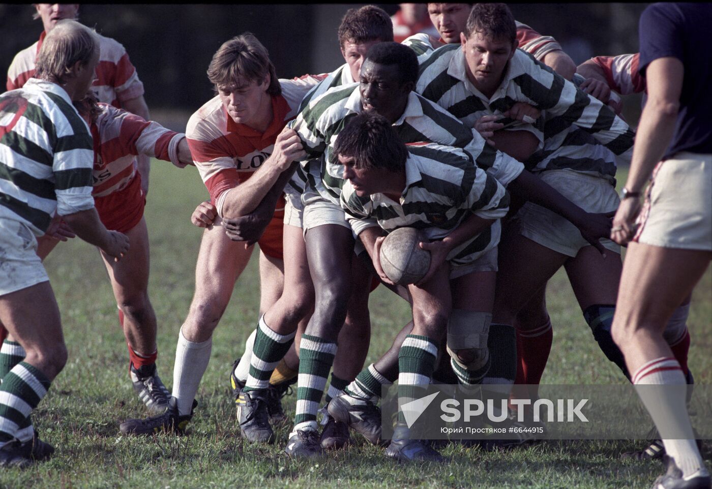 Friendly rugby match between teams of Moscow and Zimbabwe
