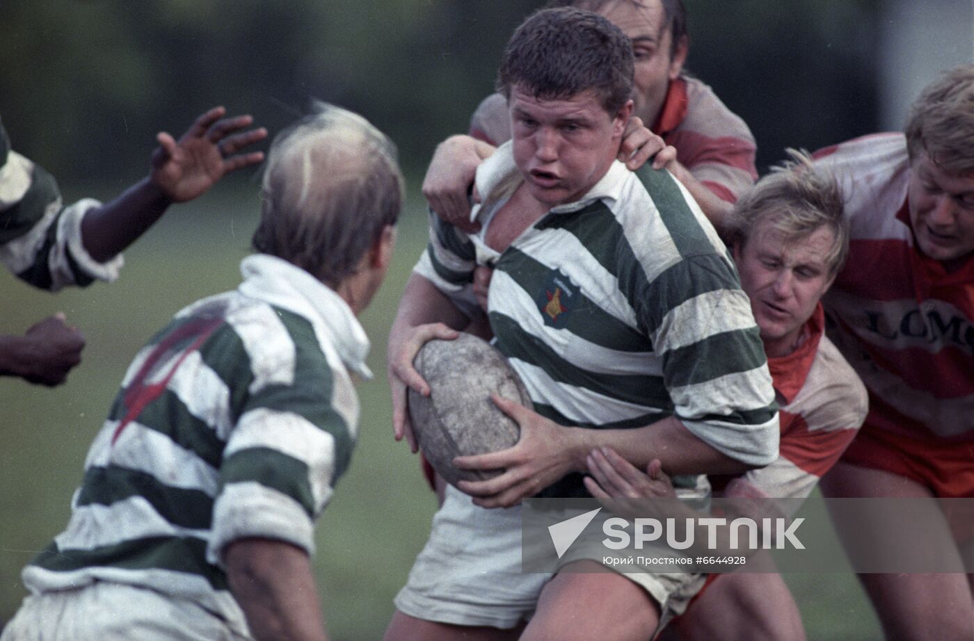 Friendly rugby match between teams of Moscow and Zimbabwe