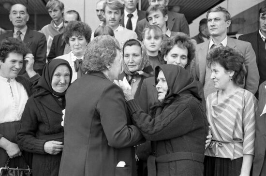 US citizen Anna Polok in Onok village in Trans-Carpathian Region