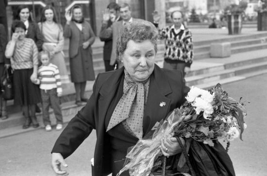 US citizen Anna Polok in Onok village in Trans-Carpathian Region