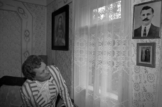 US citizen Anna Polok in Onok village in Trans-Carpathian Region
