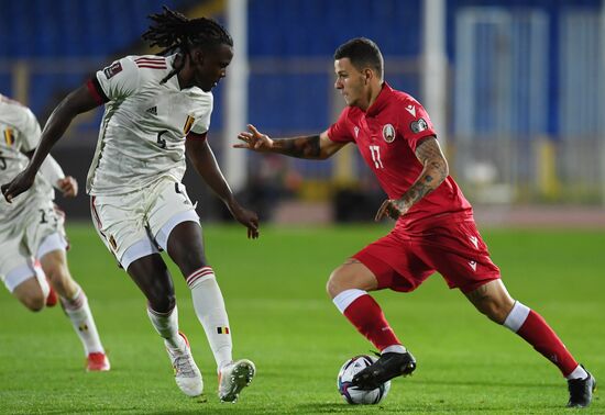 Russia Soccer World Cup 2022 Qualifiers Belarus - Belgium