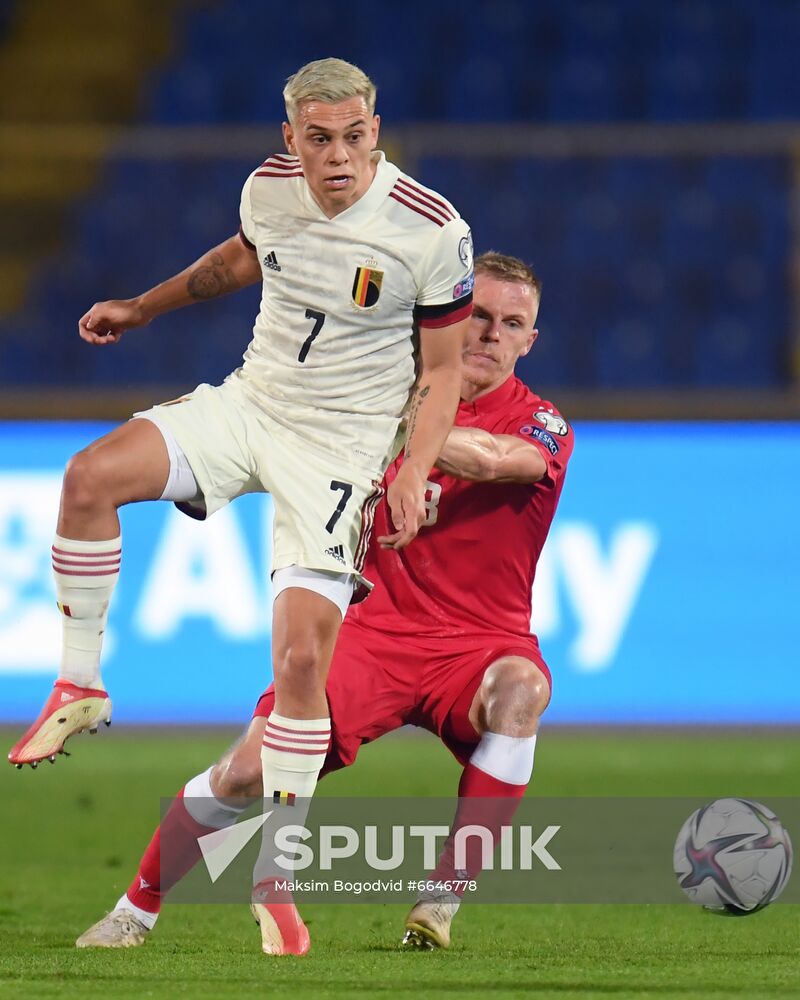 Russia Soccer World Cup 2022 Qualifiers Belarus - Belgium