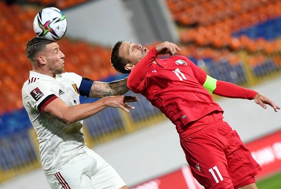 Russia Soccer World Cup 2022 Qualifiers Belarus - Belgium