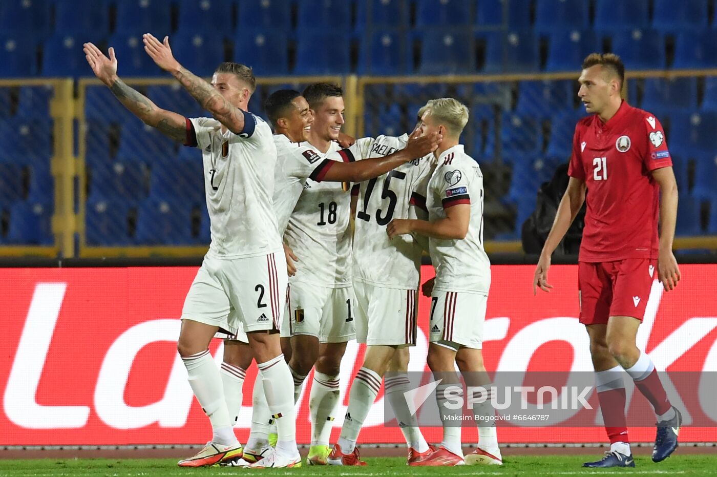 Russia Soccer World Cup 2022 Qualifiers Belarus - Belgium