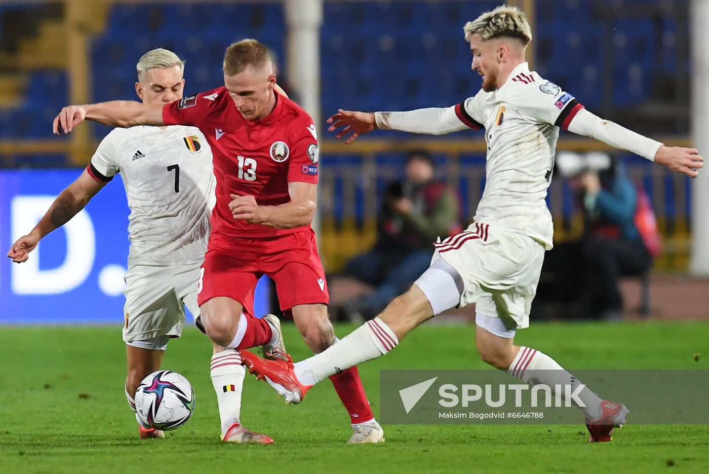 Russia Soccer World Cup 2022 Qualifiers Belarus - Belgium