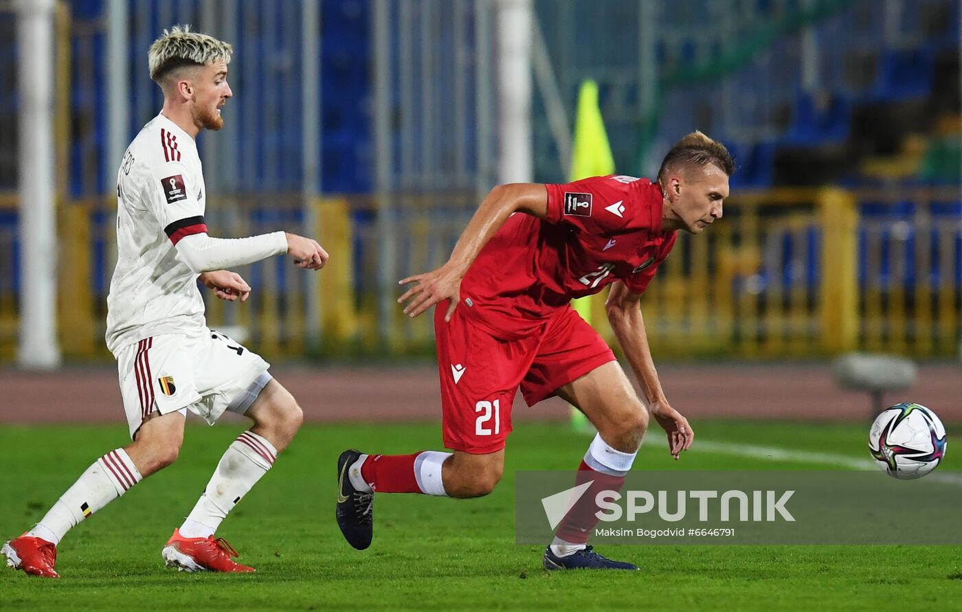Russia Soccer World Cup 2022 Qualifiers Belarus - Belgium