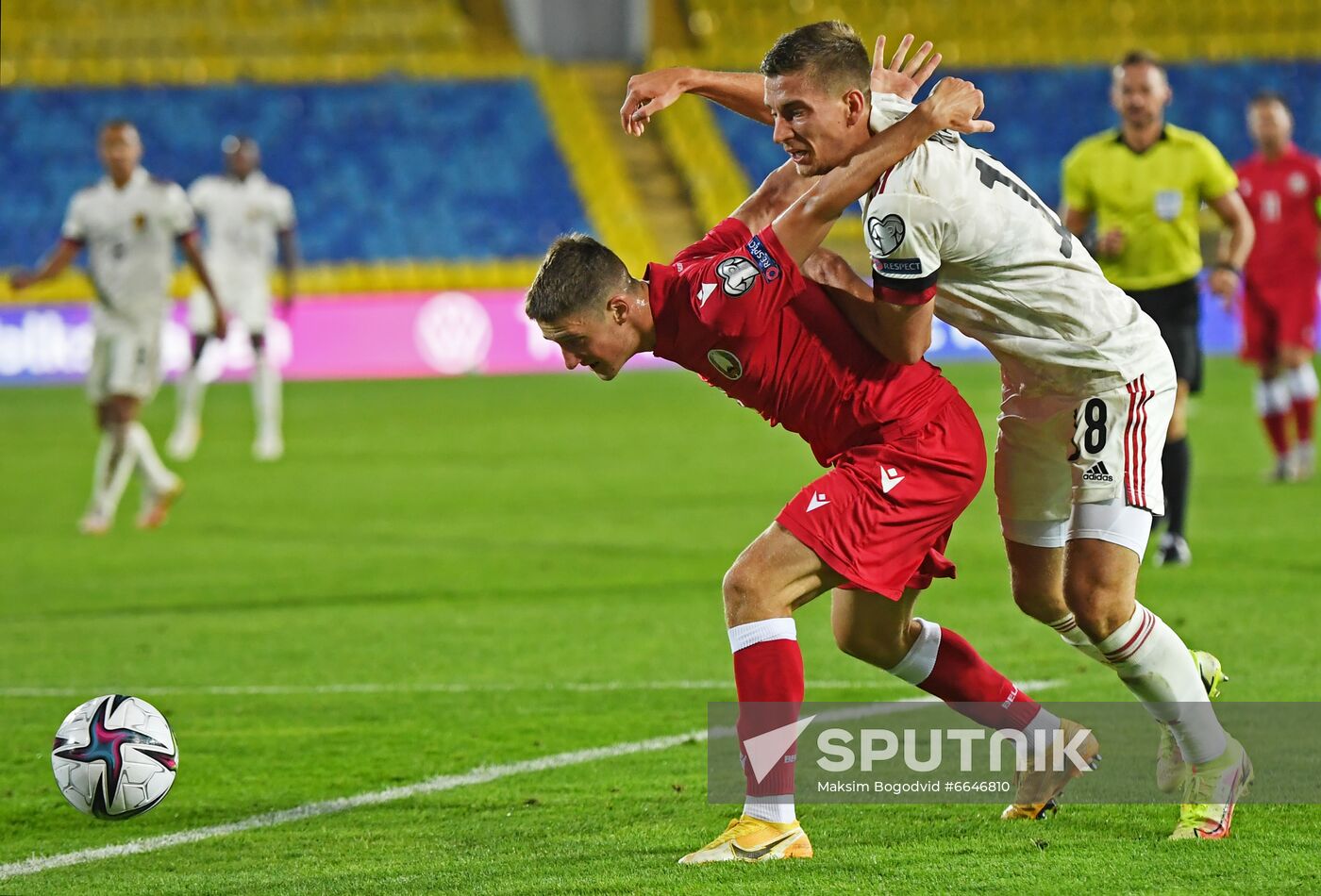 Russia Soccer World Cup 2022 Qualifiers Belarus - Belgium