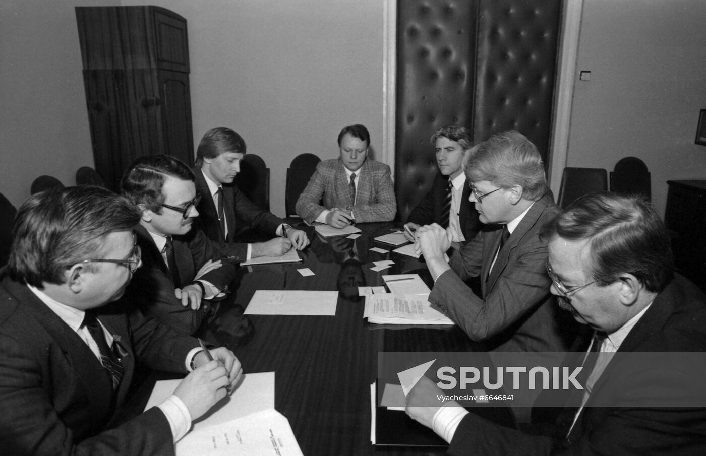 Iceland's Minister of Finance Olafur Ragnar Grimsson visits USSR