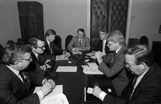 Iceland's Minister of Finance Olafur Ragnar Grimsson visits USSR