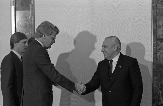 Icelandic Finance Minister Olafur Ragnar Grimsson visits Soviet Union