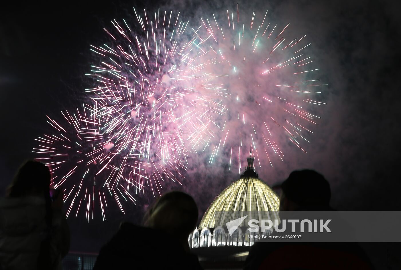 Russia Moscow City Day Fireworks
